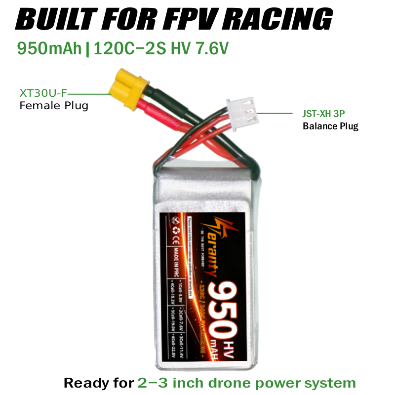 Teranty 2S HV 7.6V 950mAh 120C - Drone Racing Charger review and price